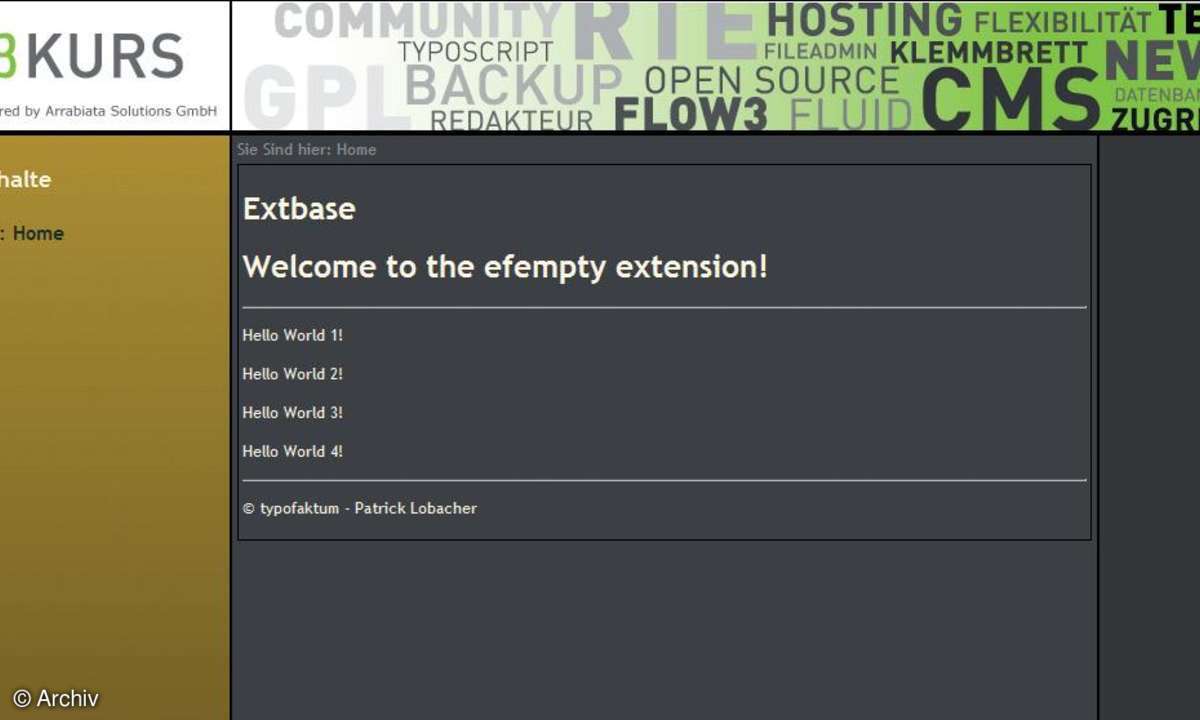Typo3 mit Fluid