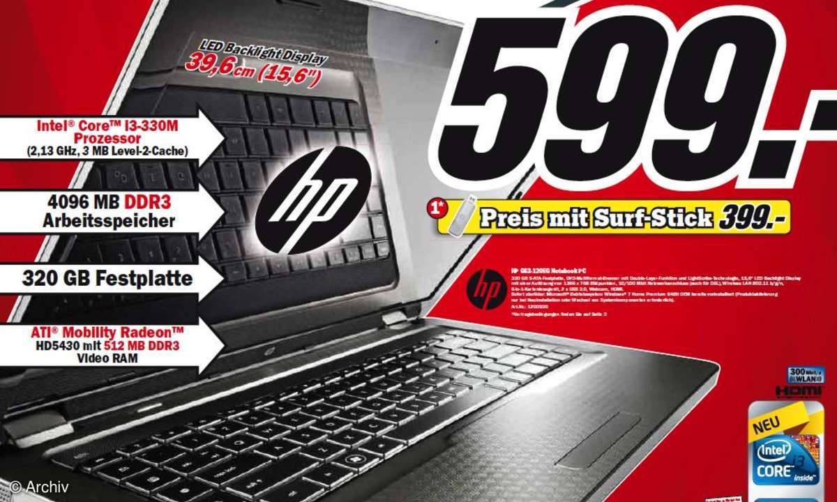 Media-Markt-Prospekt: Notebooks, Netbooks und All-in-One-PCs gecheckt