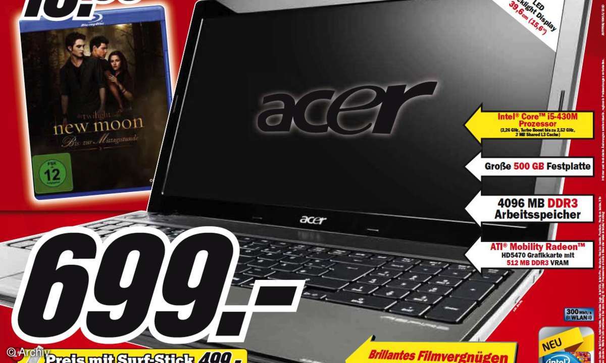 Media-Markt-Prospekt: Notebooks, Netbooks und All-in-One-PCs gecheckt