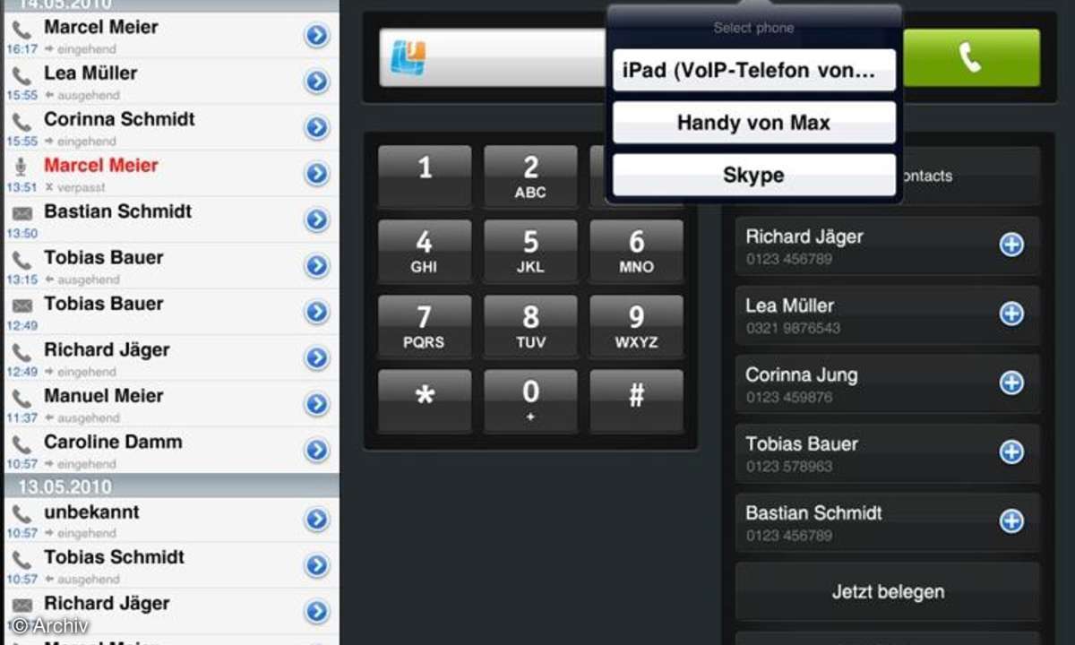 iPad Sipgate