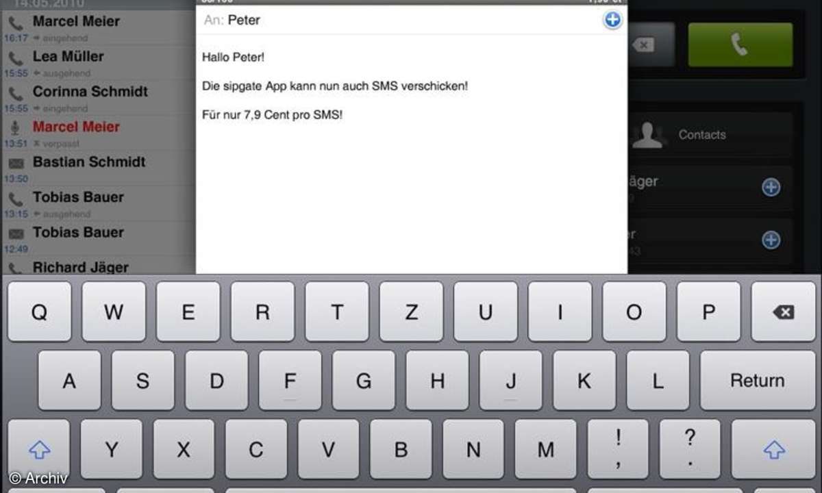iPad Sipgate