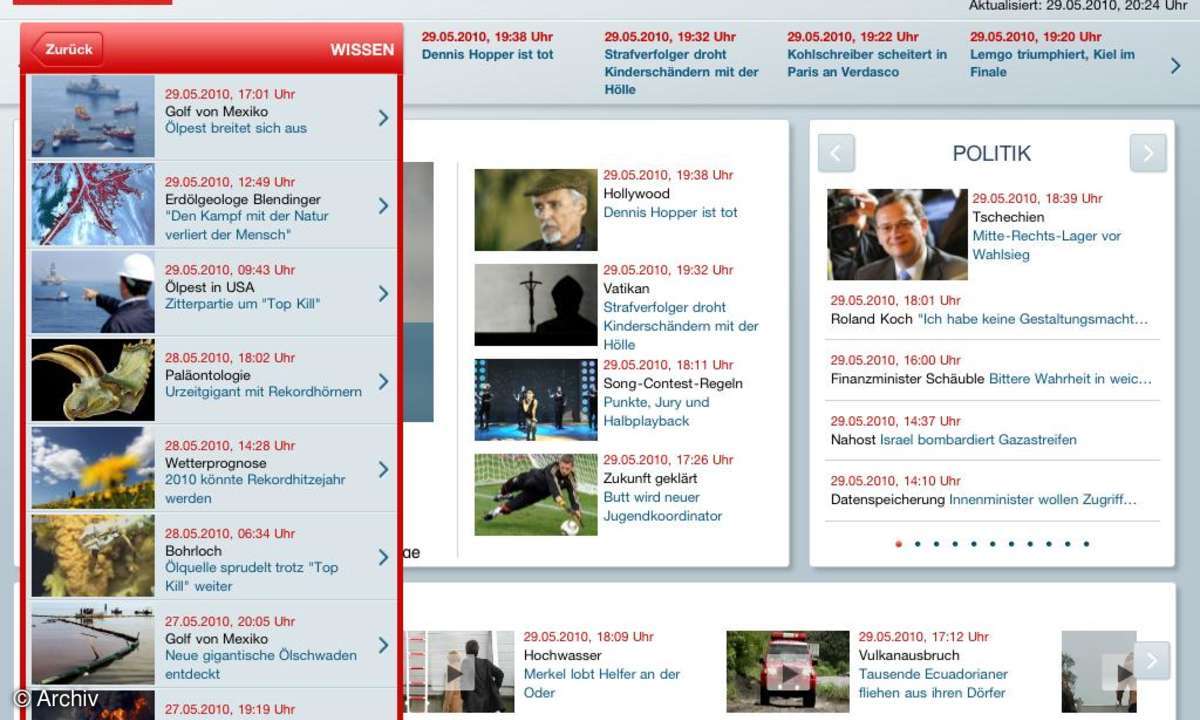 Apple iPad Focus Online App