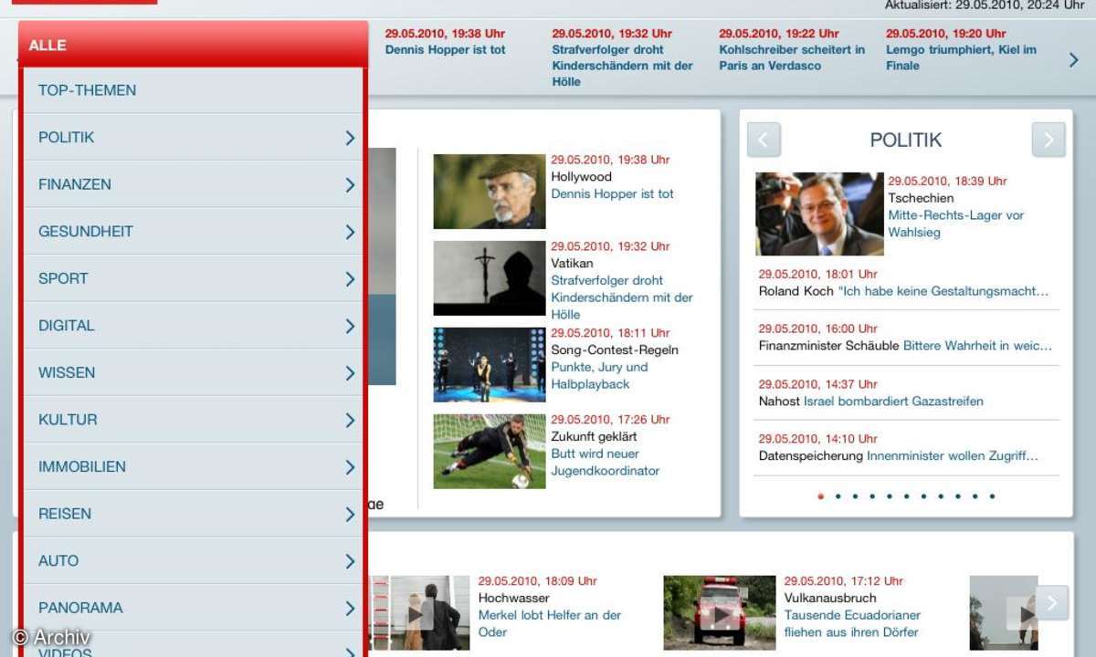Apple iPad Focus Online App