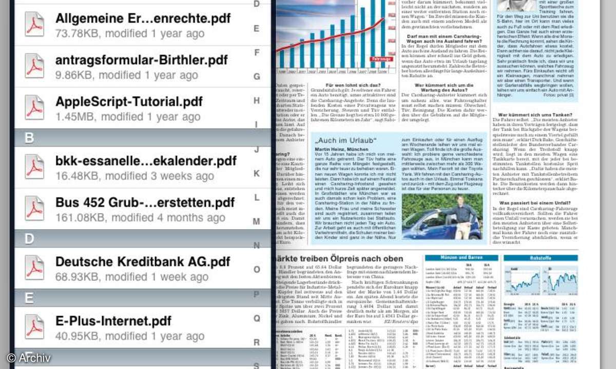 Apple iPad Dropbox App