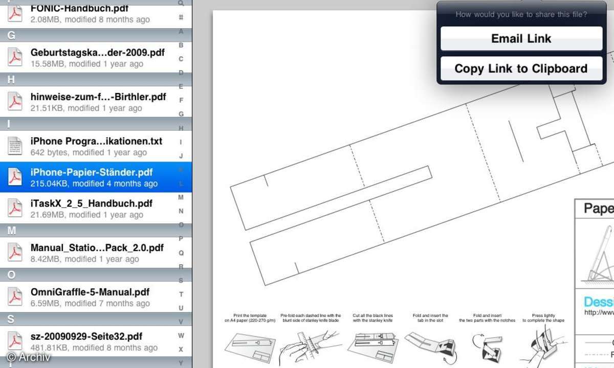 Apple iPad Dropbox App