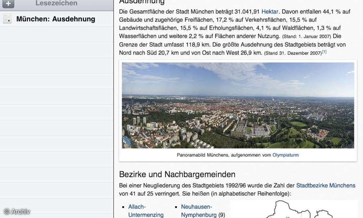 Apple iPad Wikipanion App