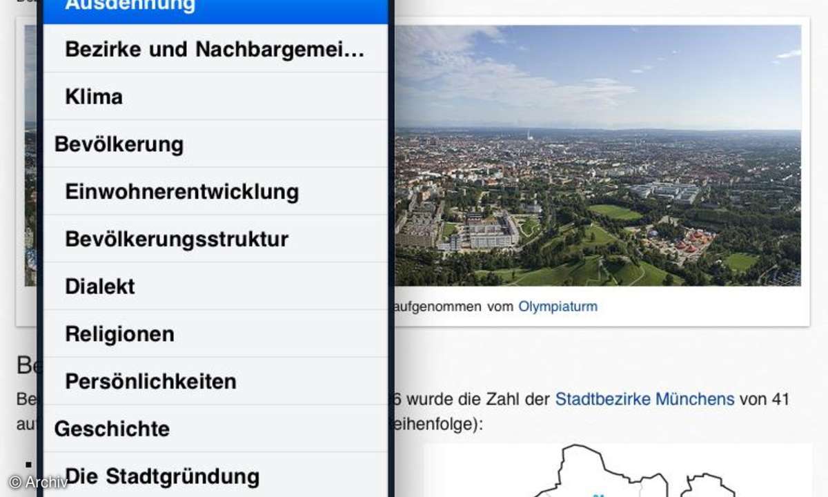 Apple iPad Wikipanion App