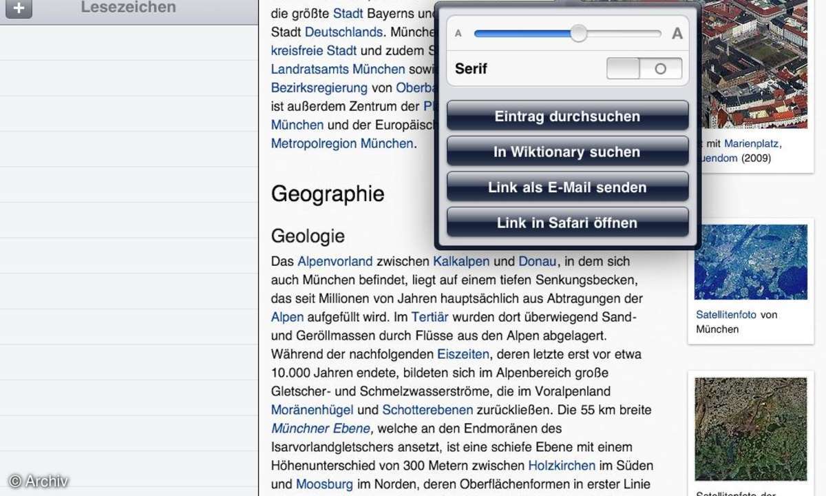 Apple iPad Wikipanion App