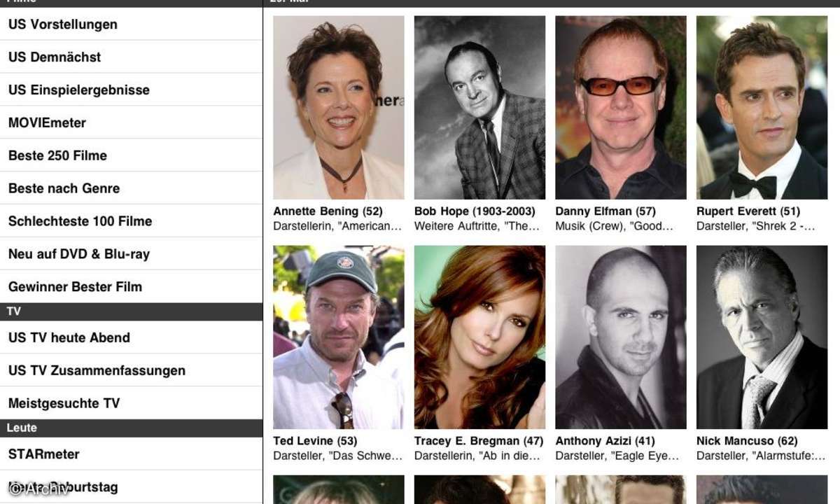Apple iPad IMDb App