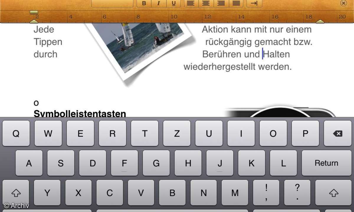 Apple iPad Pages App