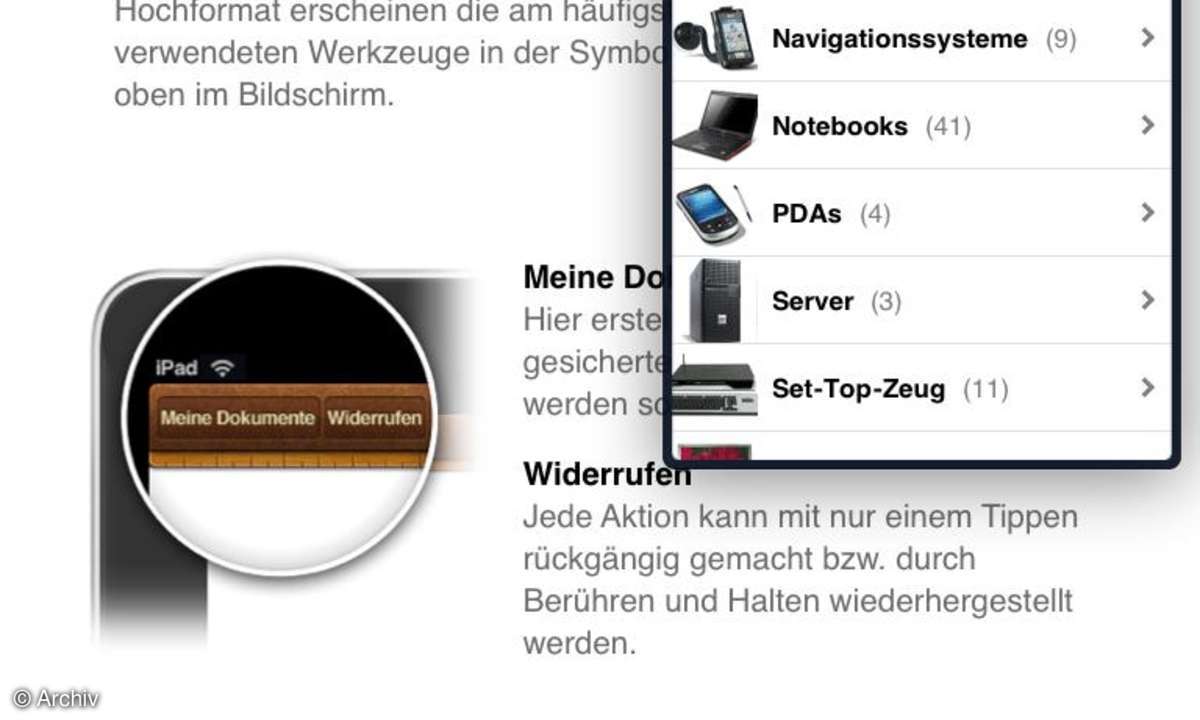 Apple iPad Pages App