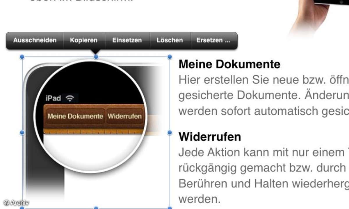 Apple iPad Pages App