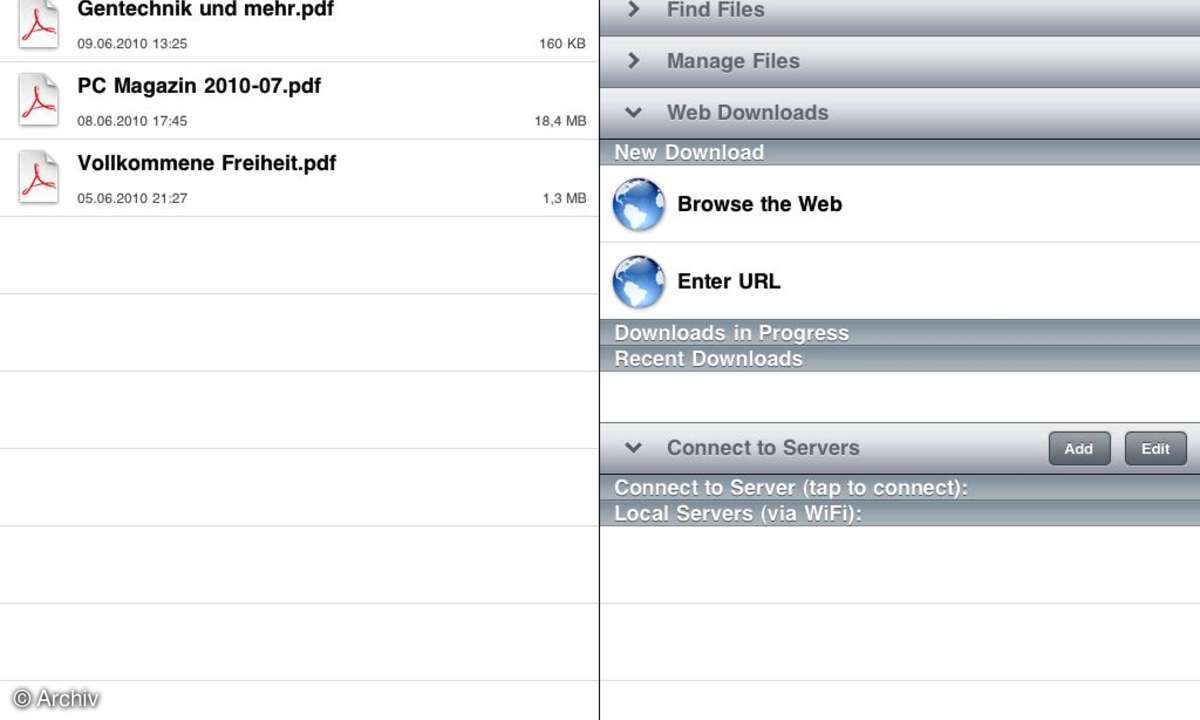 Apple iPad GoodReader App