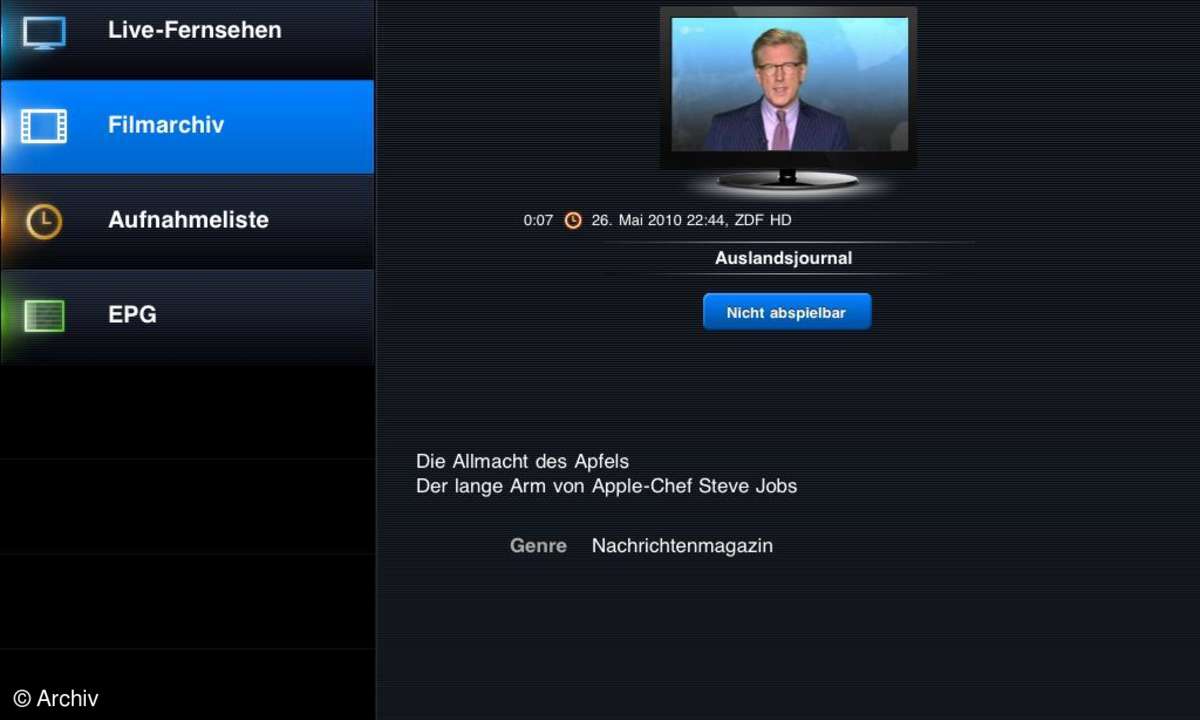 Apple iPad EyeTV App