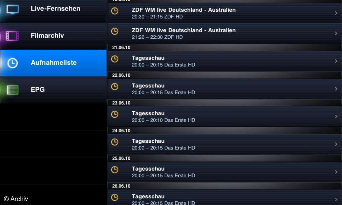 Apple iPad EyeTV App