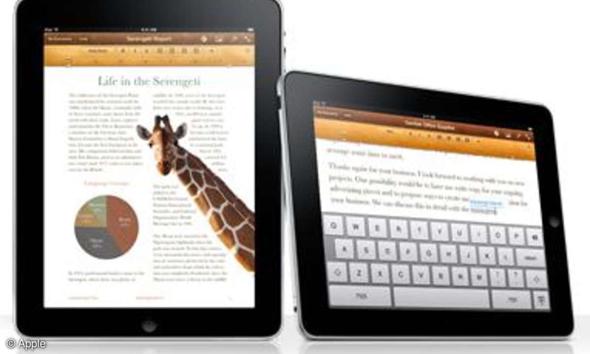 Apple iPad Pages App