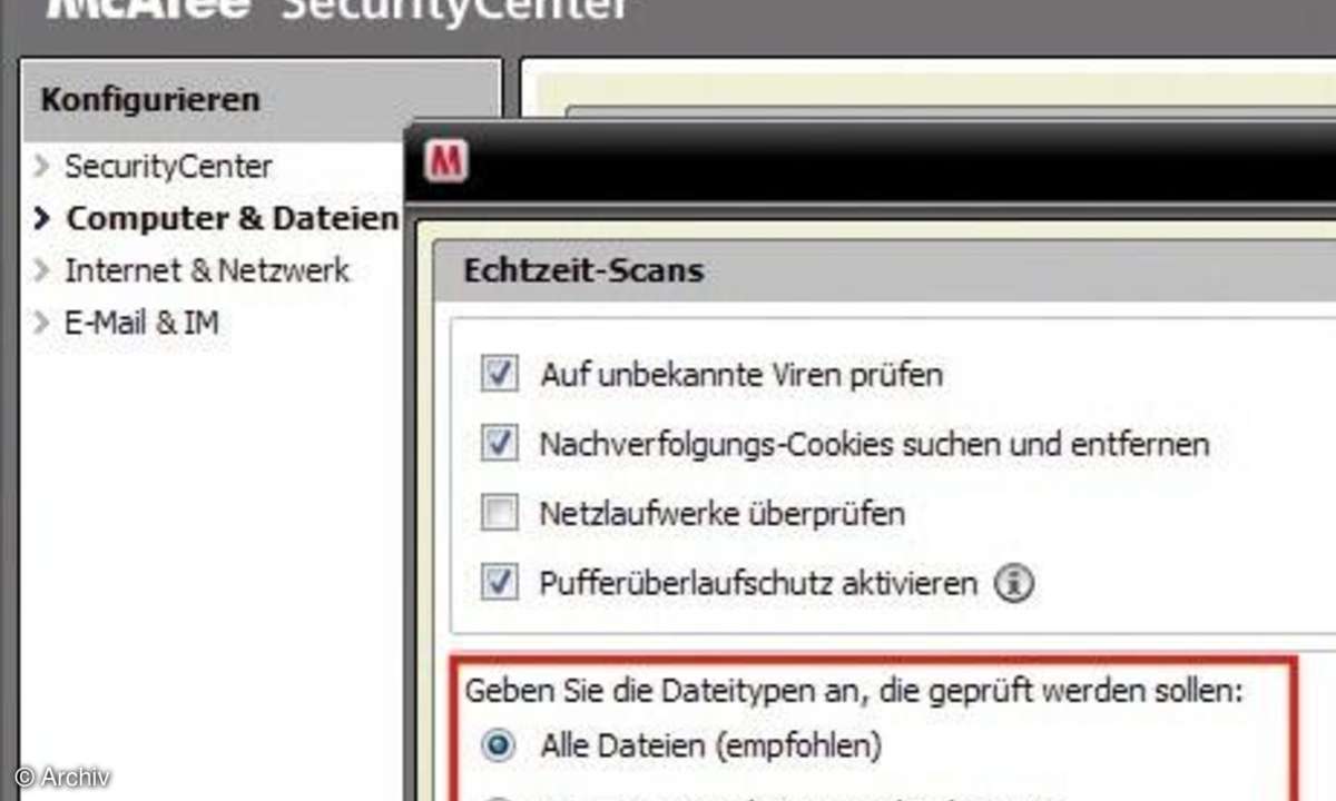 Systembremse Virenschutz