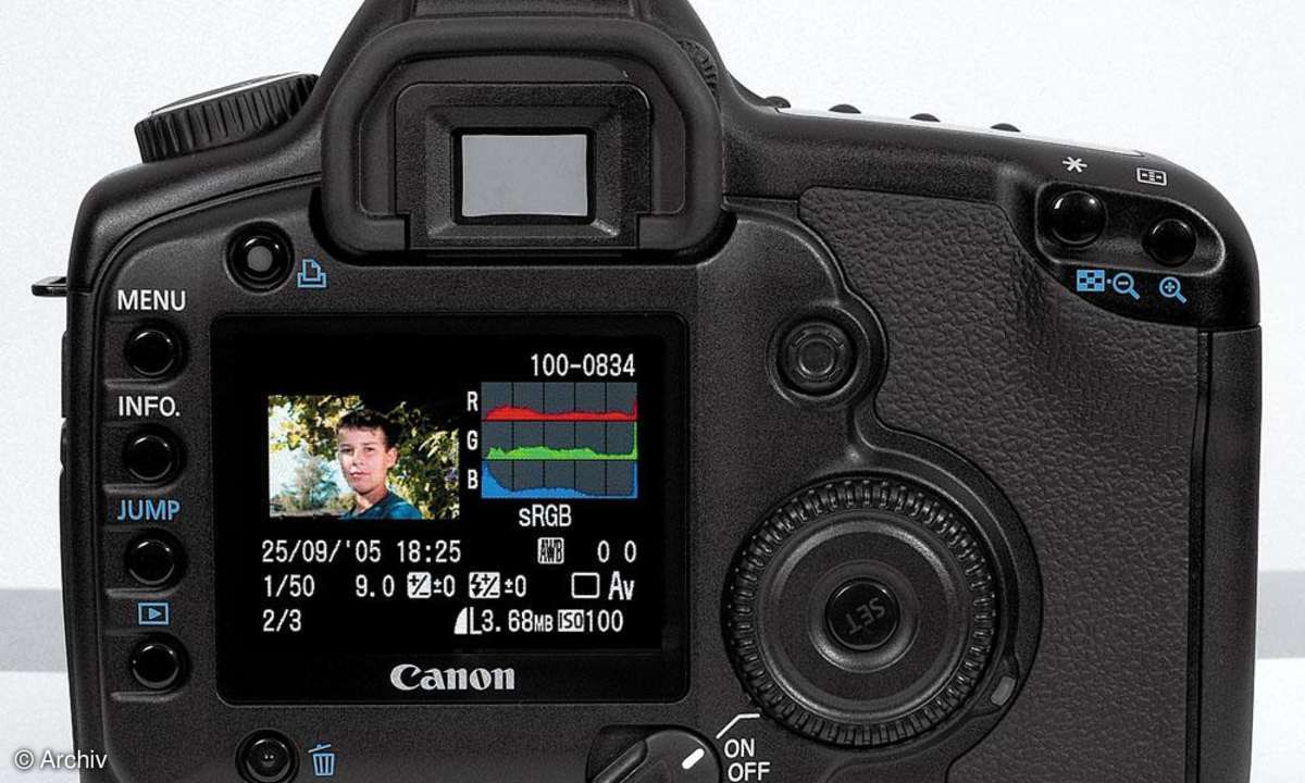 Canon-5D Rückseite/Display