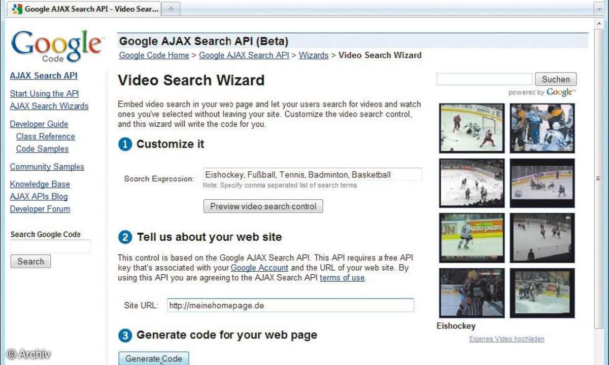Youtube-Widgets programmieren in Bildern
