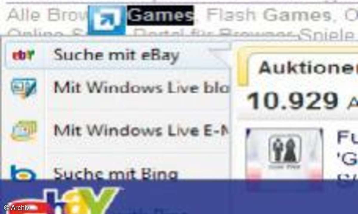 Browser-Add-ons in Bildern