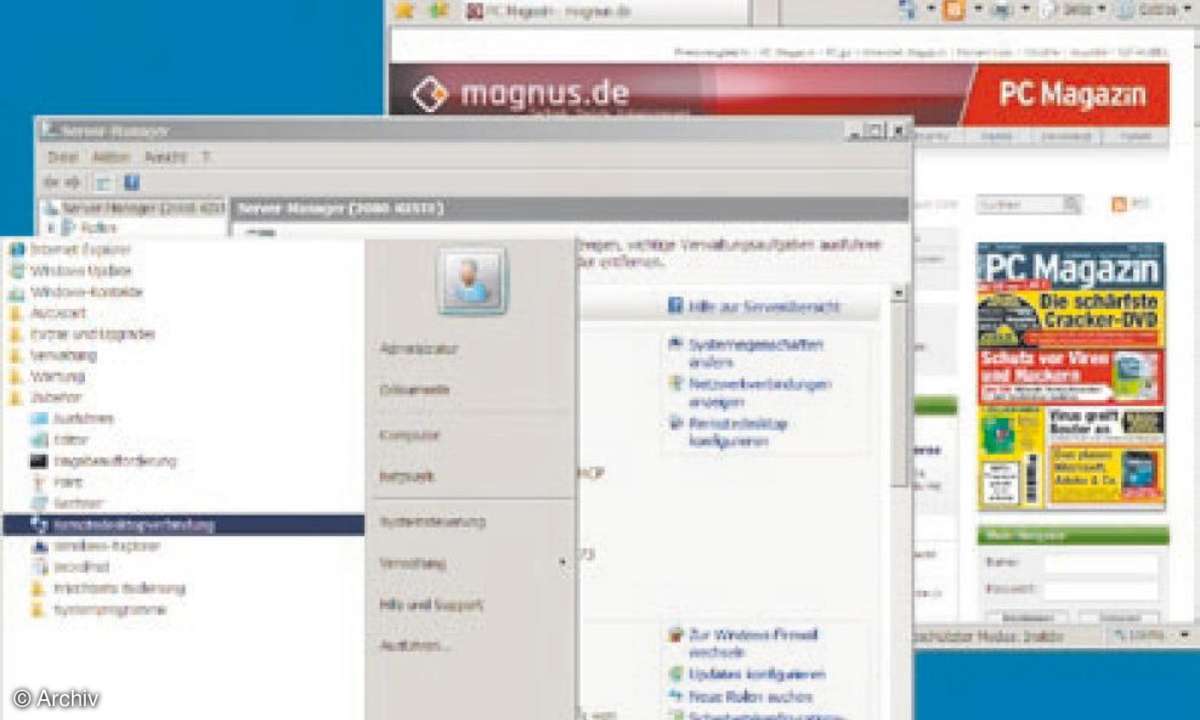 Software Windows Server 2008: Server 2008 als Desktop-System