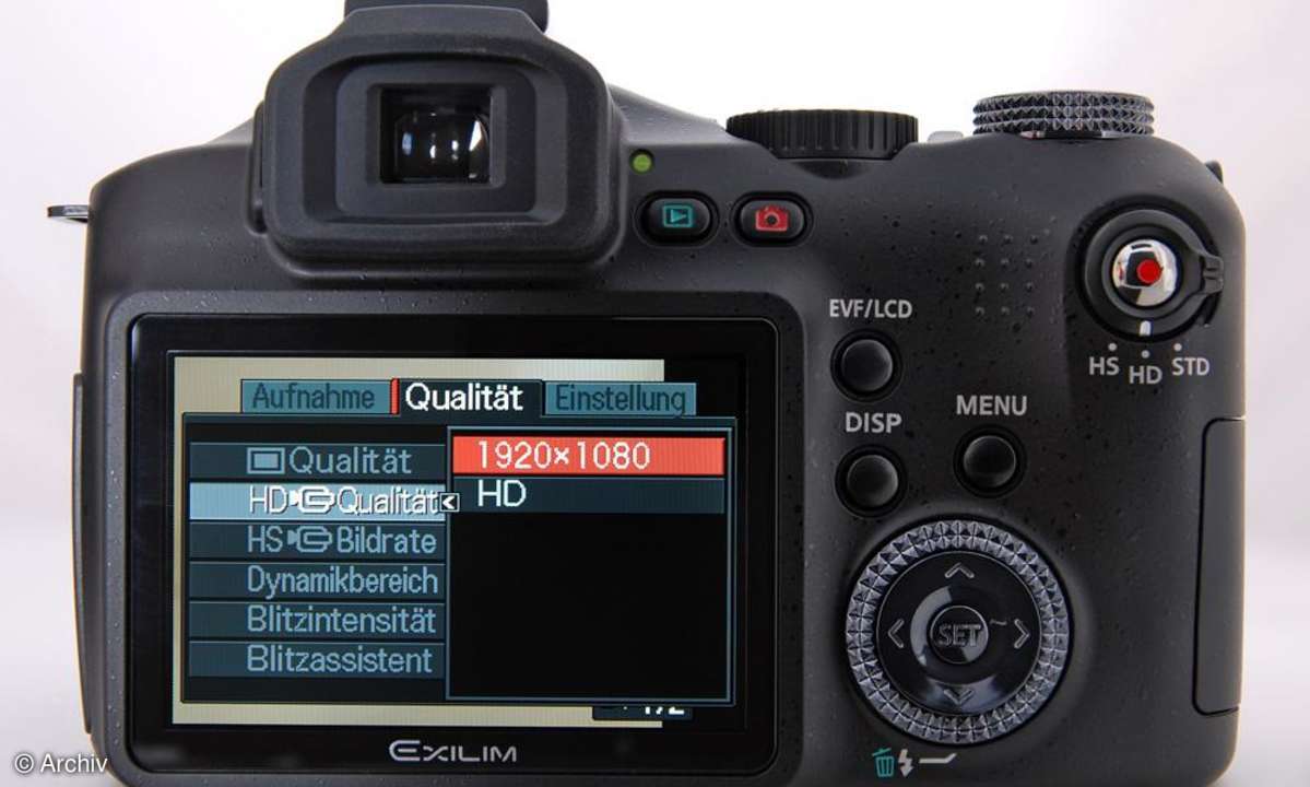 Casio Exilim Pro EX-F1 Rückseite/ Display
