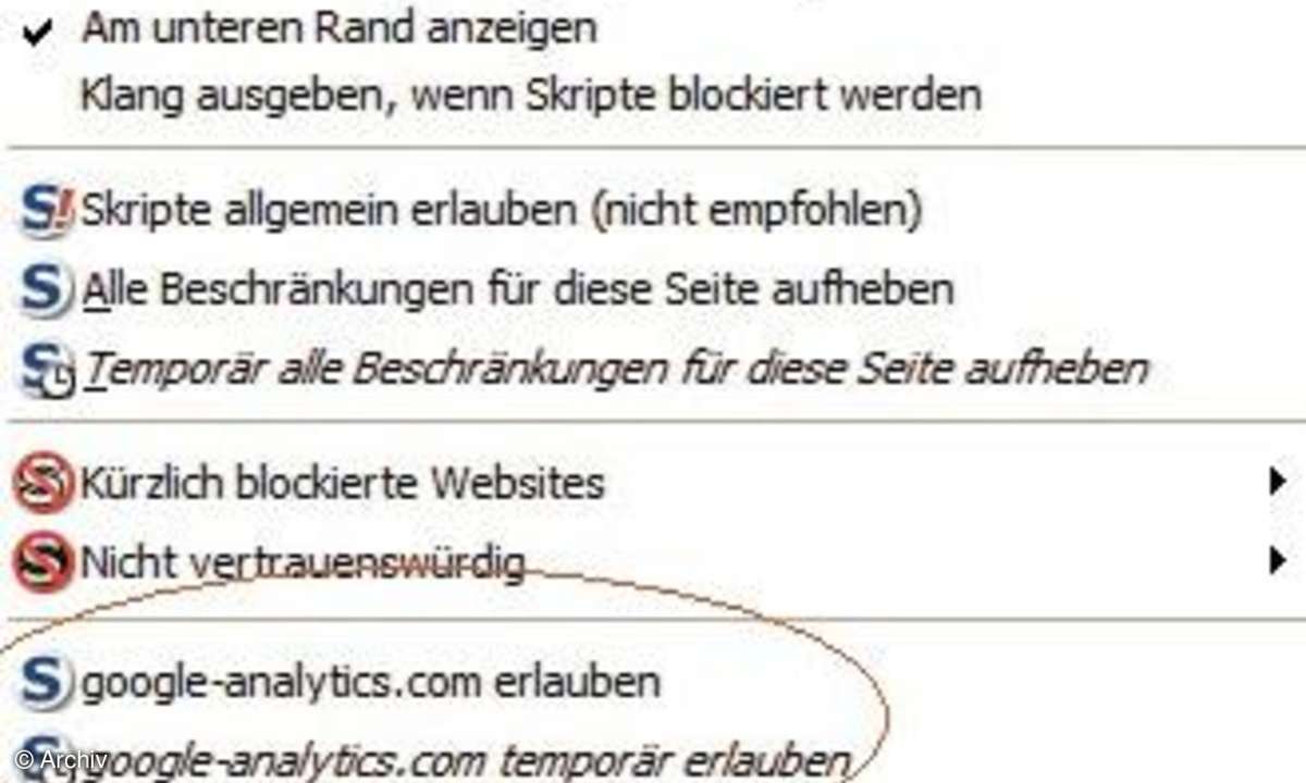 Googles Spionage-Script stoppen