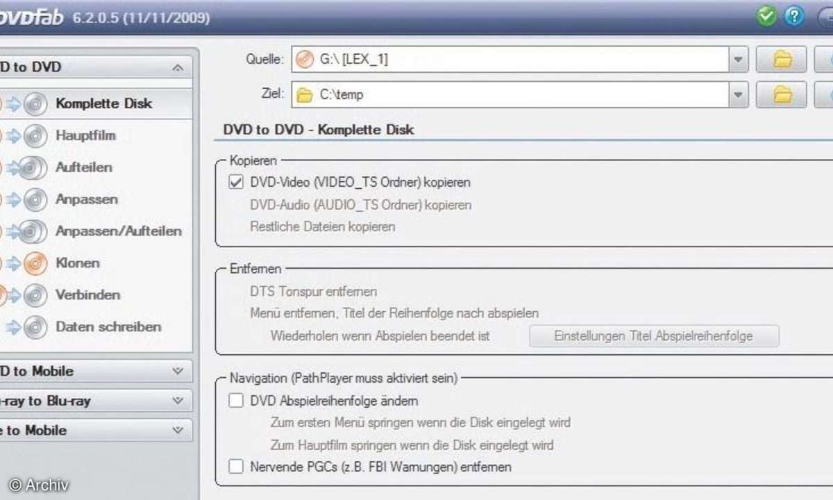 CDs, DVDs und Blu-rays kopieren