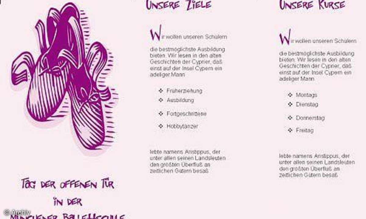 Prospekte gestalten mit Word