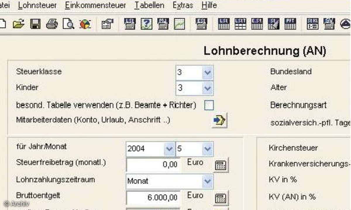 Lohn- und Gehaltsberechnung