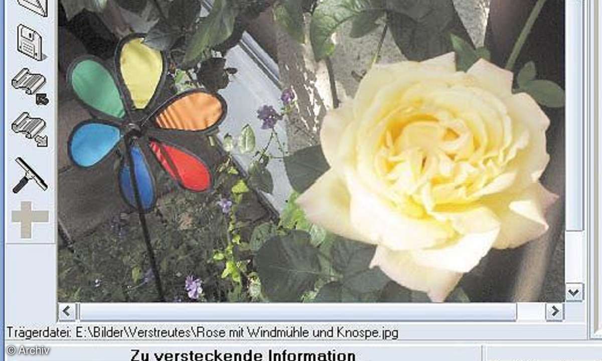 Dokumente im Bilderversteck