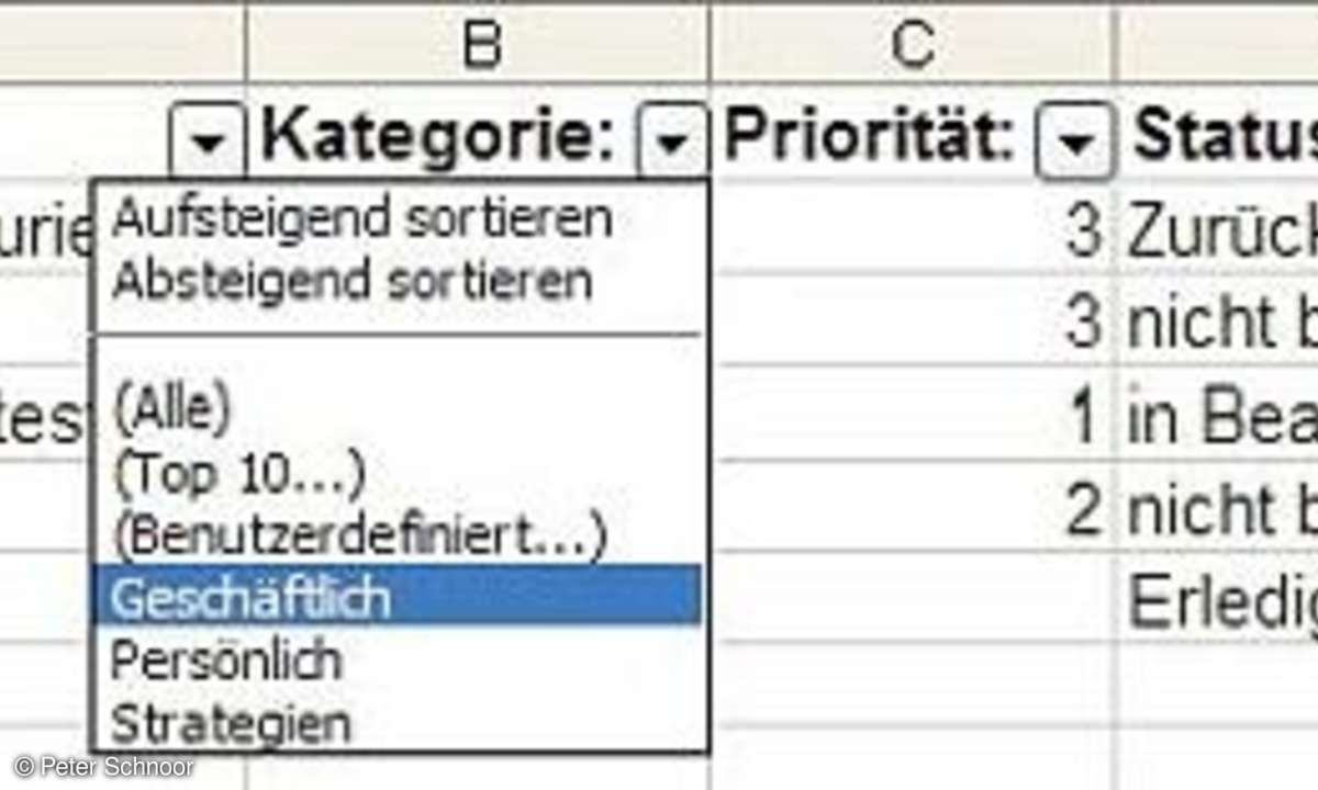 Aufgabenverwaltung mit Excel