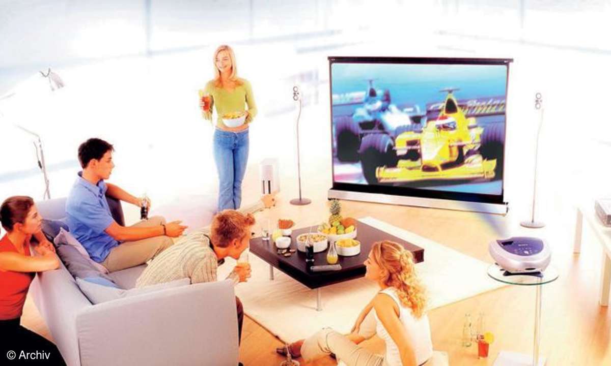 Wohnzimmer als Heimkino