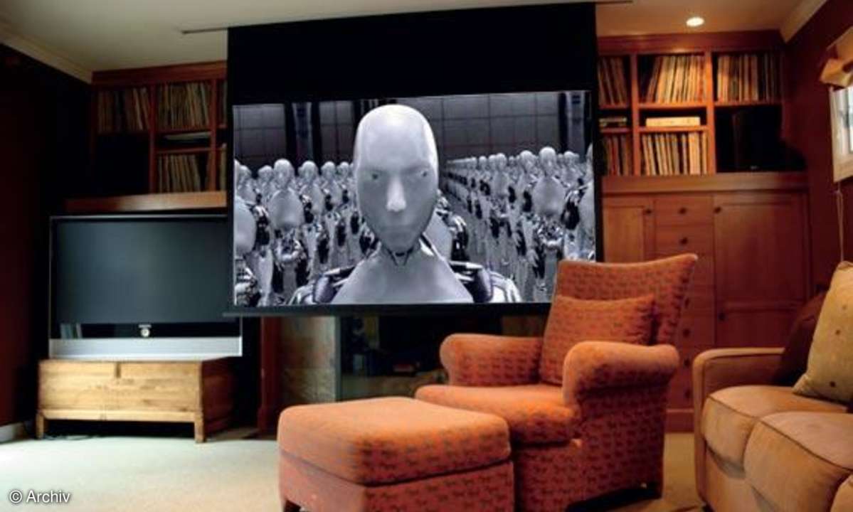 Leinwand im Wohnzimmer
