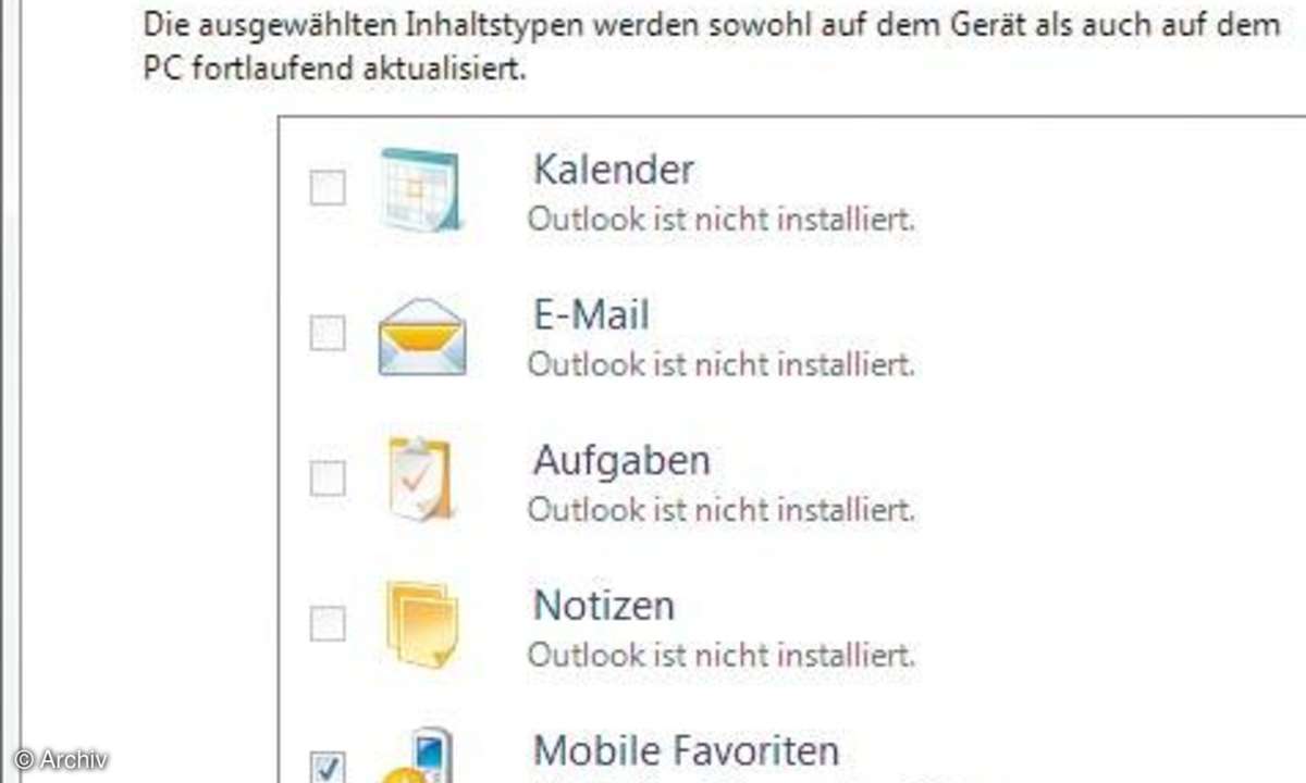 Das Mobile Gerätecenter in Vista