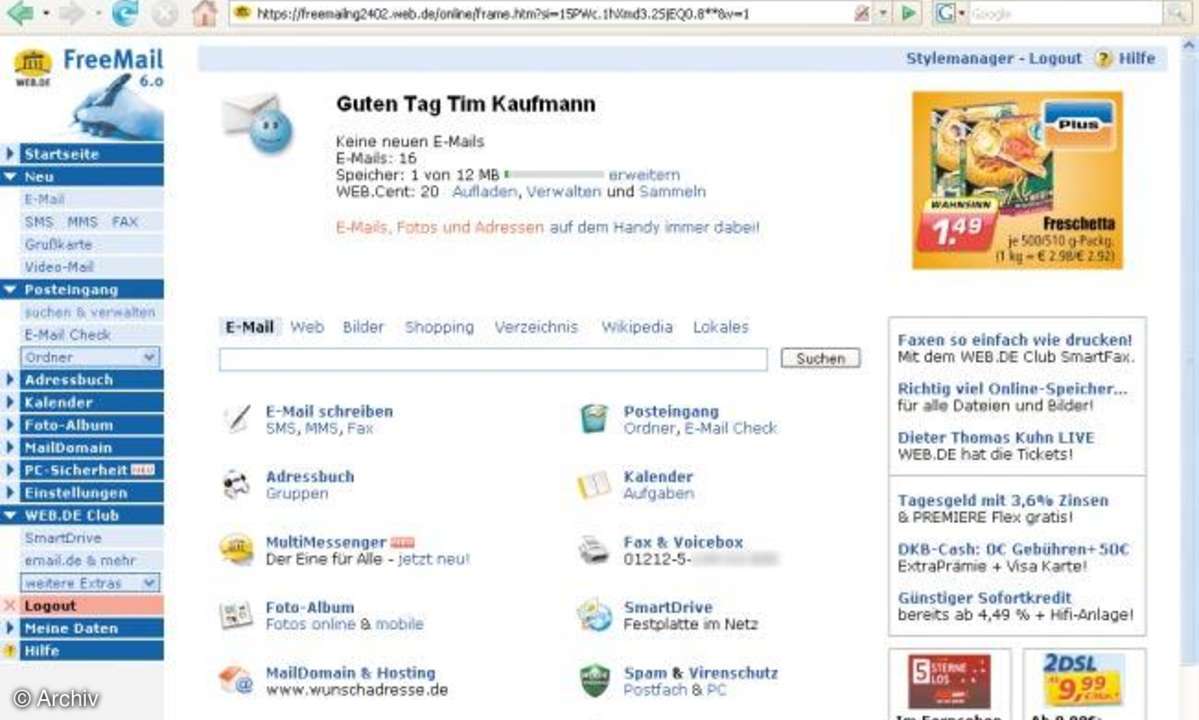 Gratis-Webmailer im Vergleich