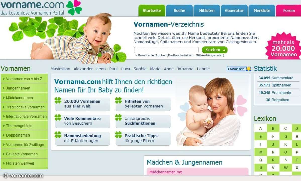 vorname website internet