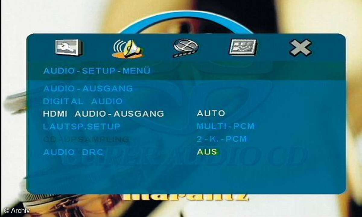 Menü zur Systemeinstellung