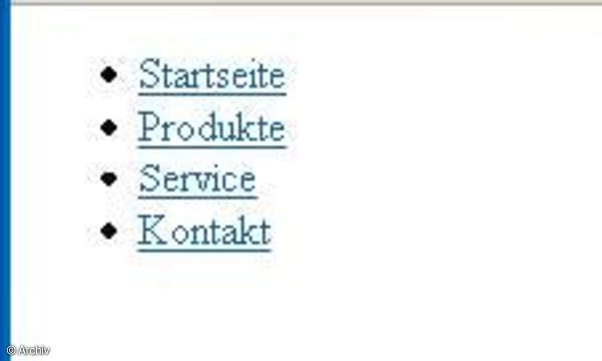 Pflegeleichte Textmenüs