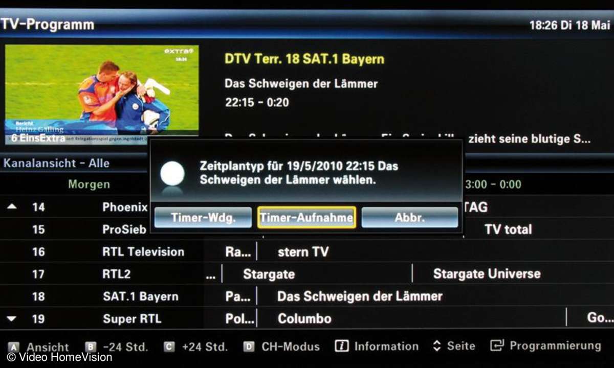 epg, usb, hd, fernsehen