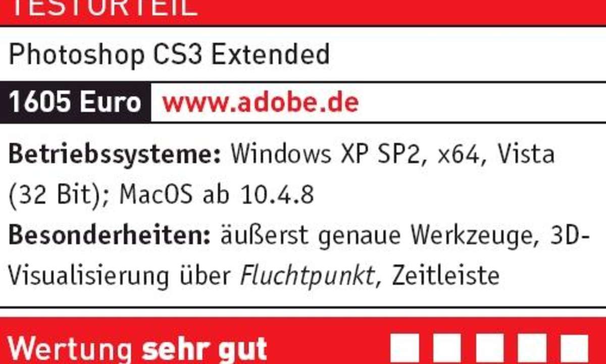Praxistest Photoshop CS3 Extended