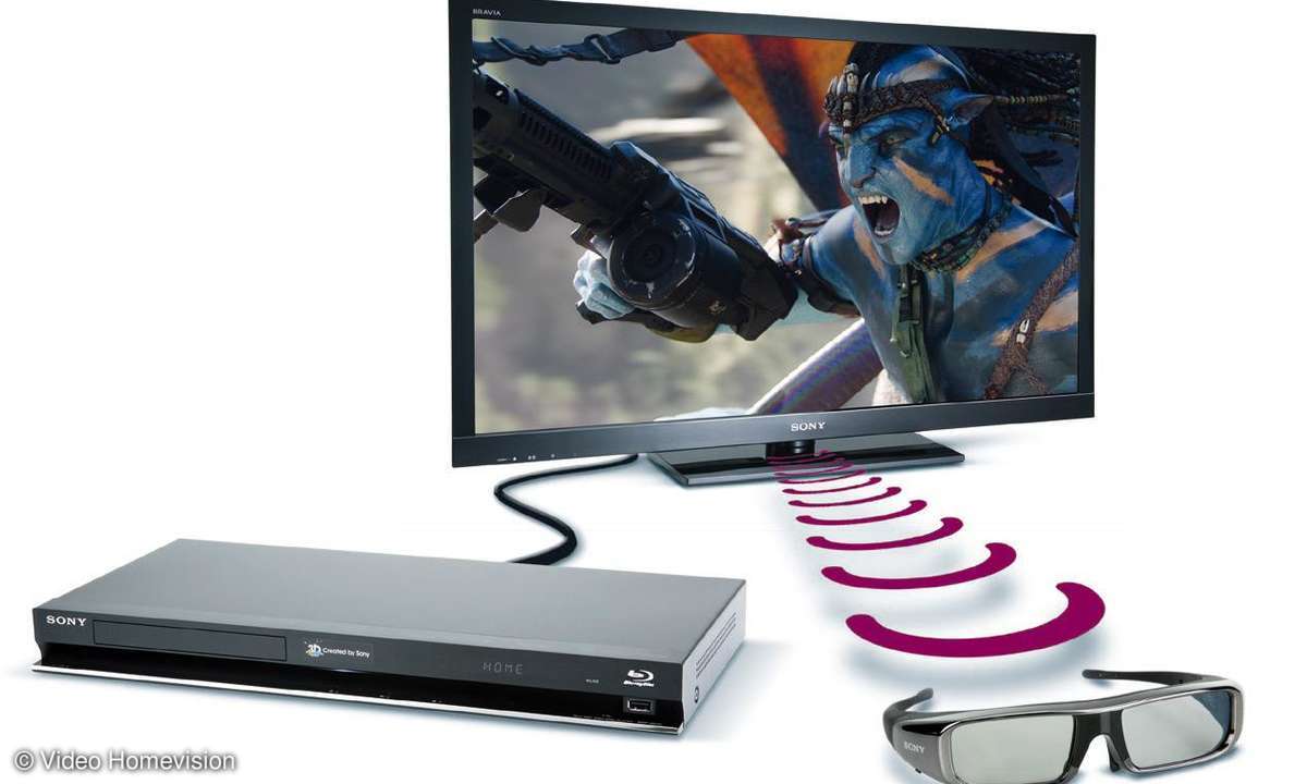 brille, 3d, tv