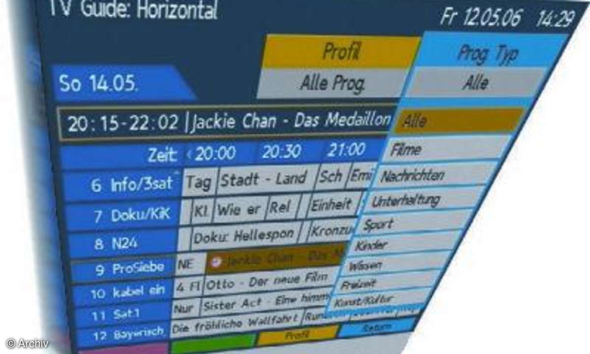 Praxis: EPG - Elektronische Programmführer