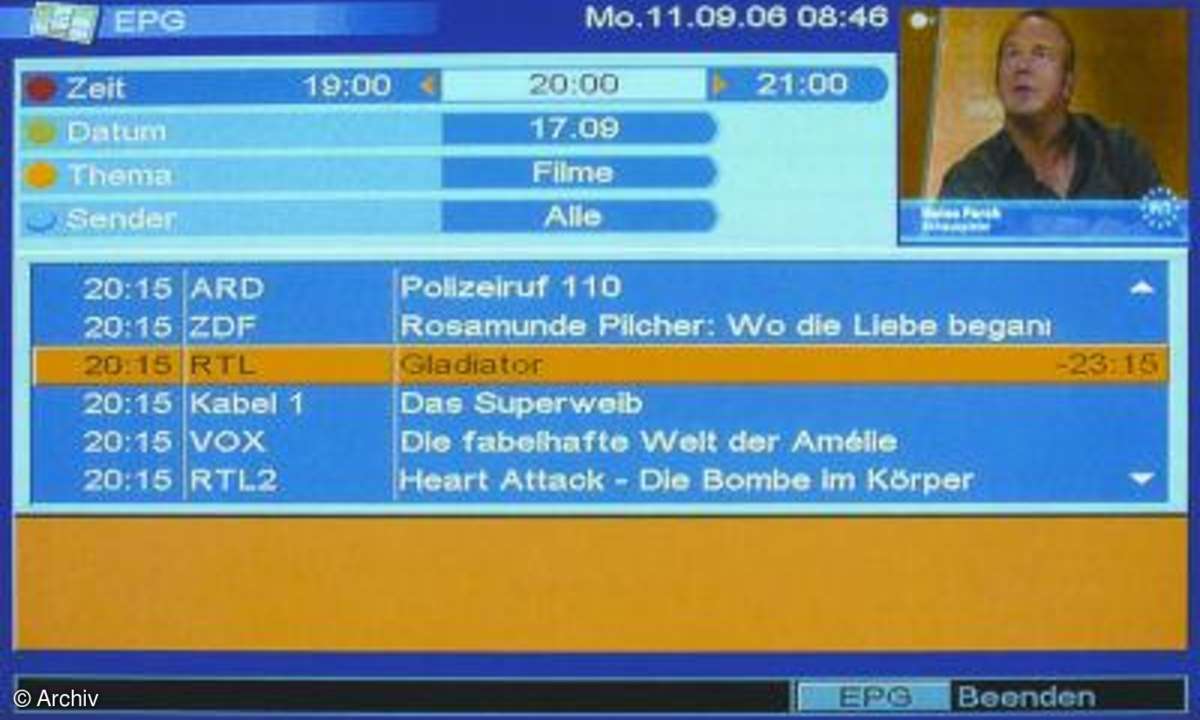 Praxis: EPG - Elektronische Programmführer