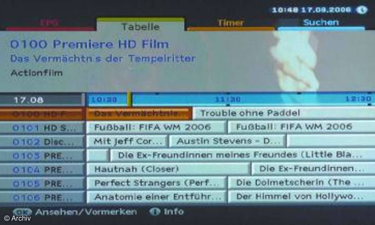 Praxis: EPG - Elektronische Programmführer