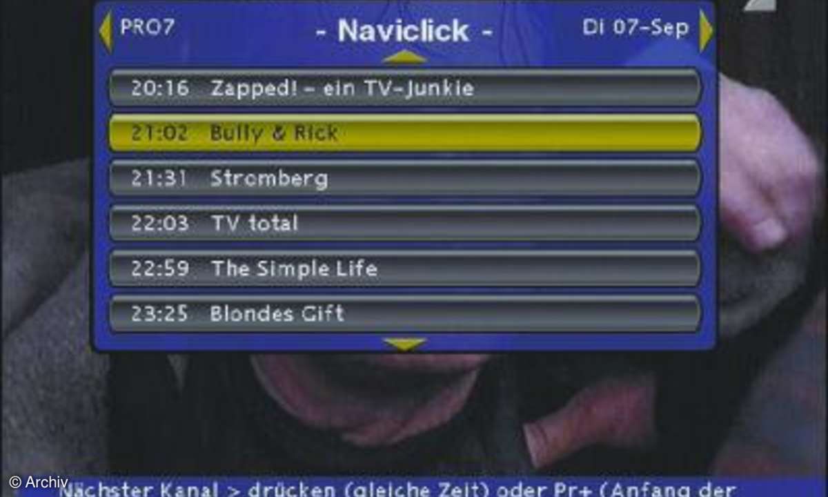 Praxis: EPG - Elektronische Programmführer