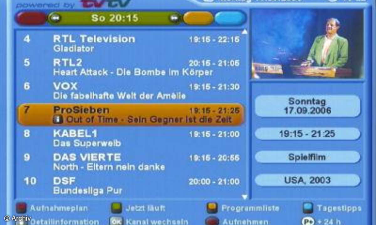 Praxis: EPG - Elektronische Programmführer