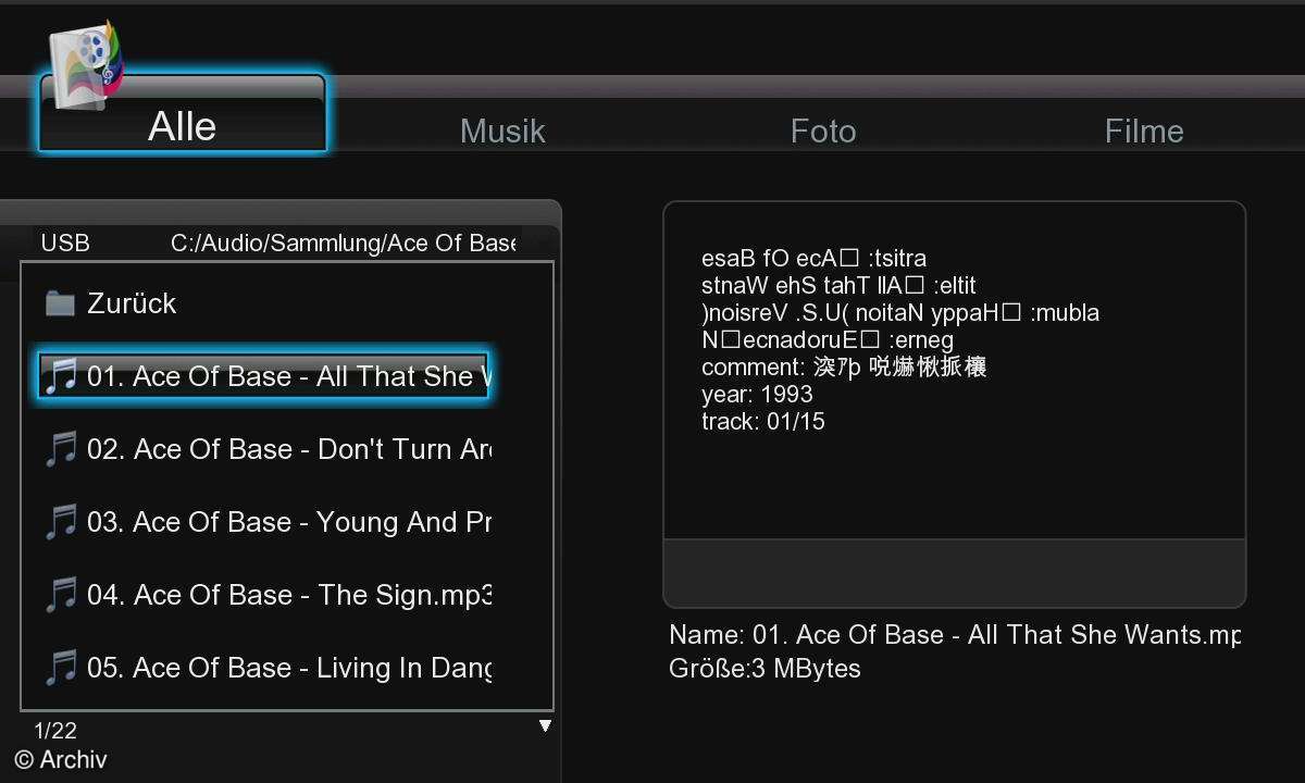 Darstellungsfehler von UTF-16-MP3-Tags bei Streaming-Clients mit Realtek-Chipsatz
