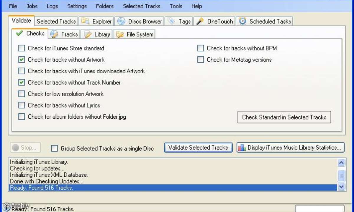 Alternative Cover-Suche mit dem iTunes Store File Validator