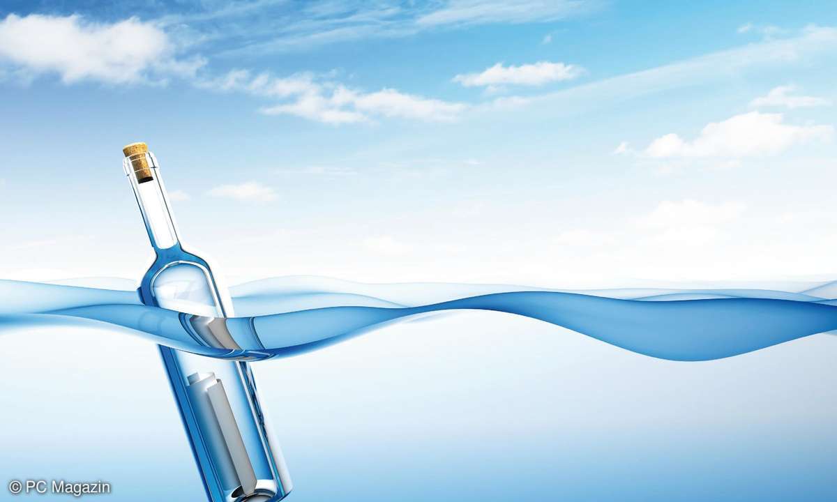 wasser, flaschenpost